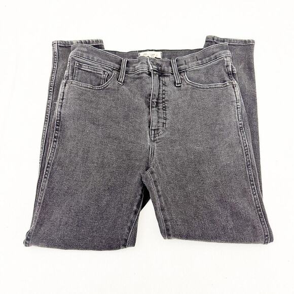 Madewell 10" High-Rise Skinny Denim Jeans Vintage Charcoal Wash Size 31 - Picture 3 of 9